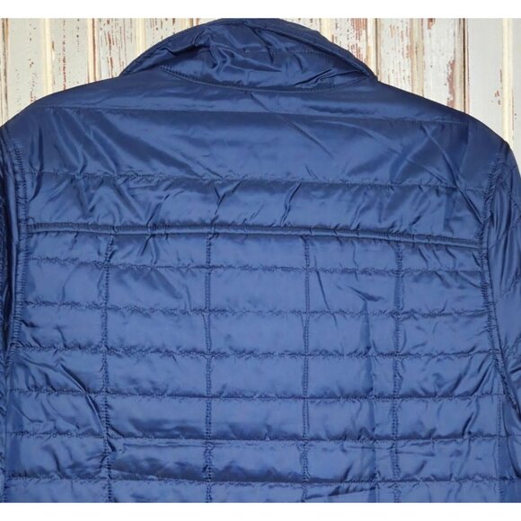 NWT Lands End Navy Quilted Insulated Puffer Jacket Men's Small Polyester - Picture 8 of 8
